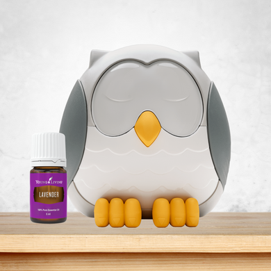 young living feather the owl diffuser with lavender essential oil